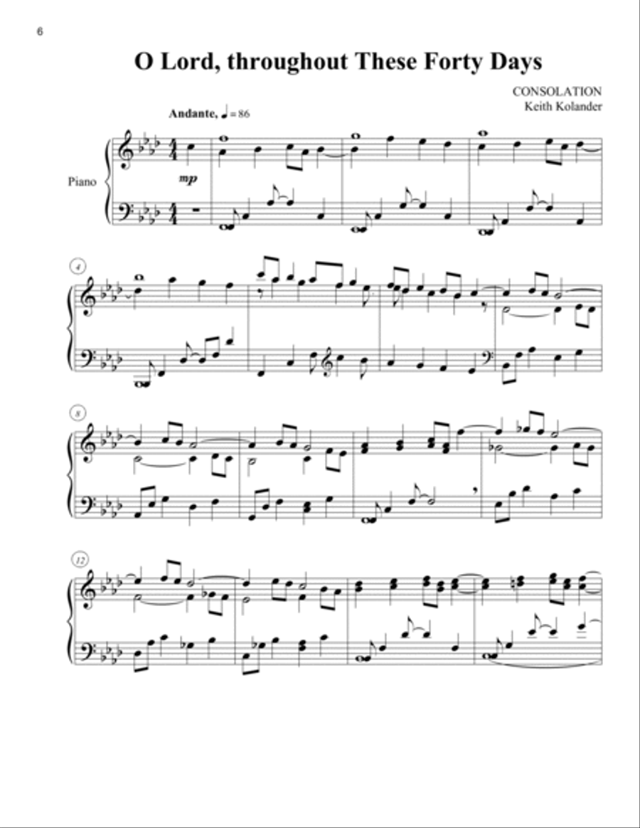 7 Piano Hymn Preludes for Lent 7 Piano Hymn Preludes for Lent Piano Solo scores gallery preview page 6