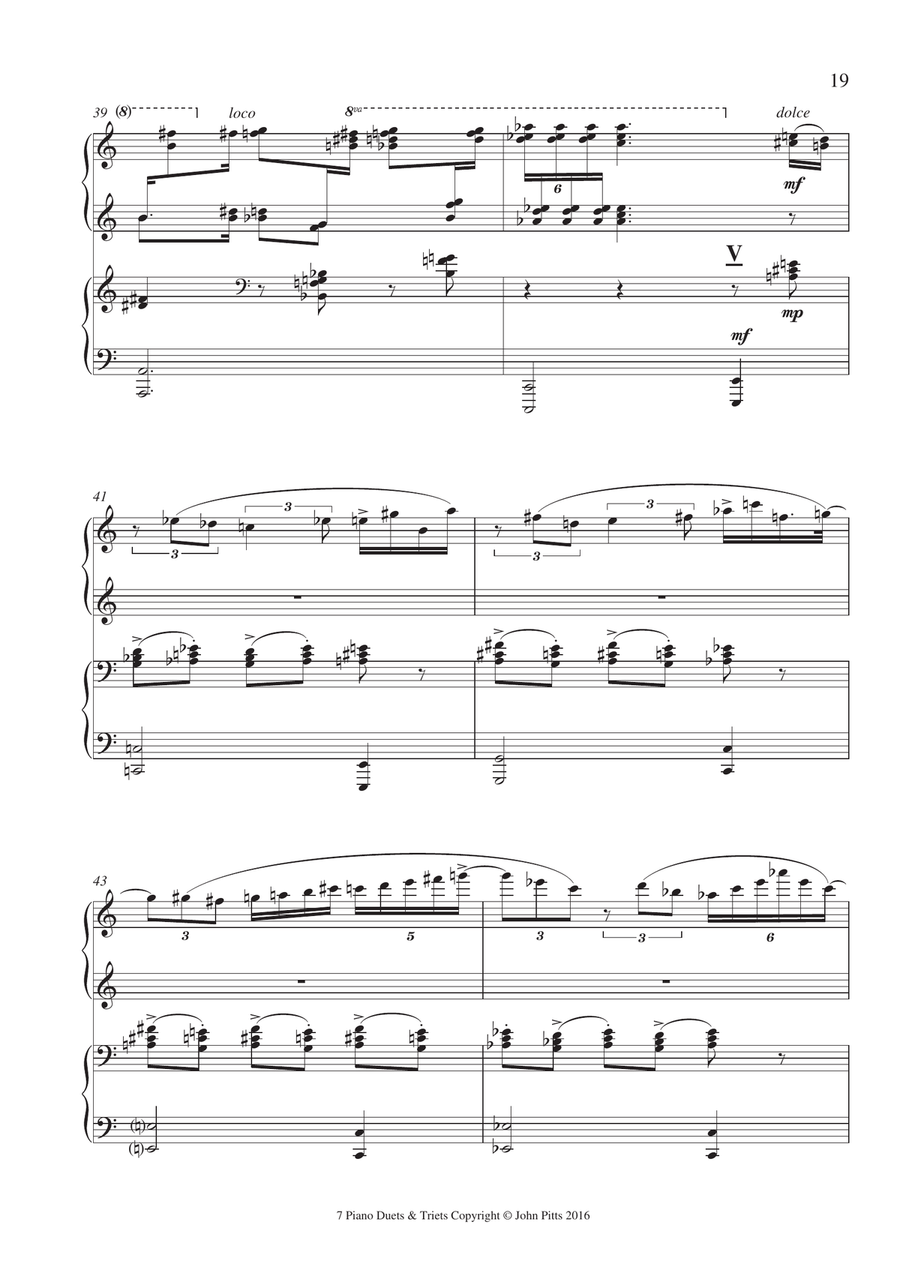 Passacaglia in C (piano duet) Piano Duet scores gallery preview page 5