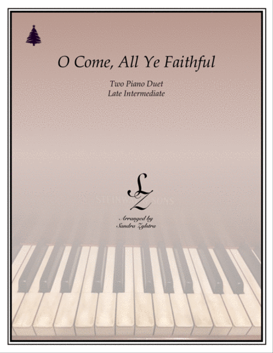 O Come, All Ye Faithful (2 piano duet) 2 Pianos, 4-Hands scores gallery preview page 1