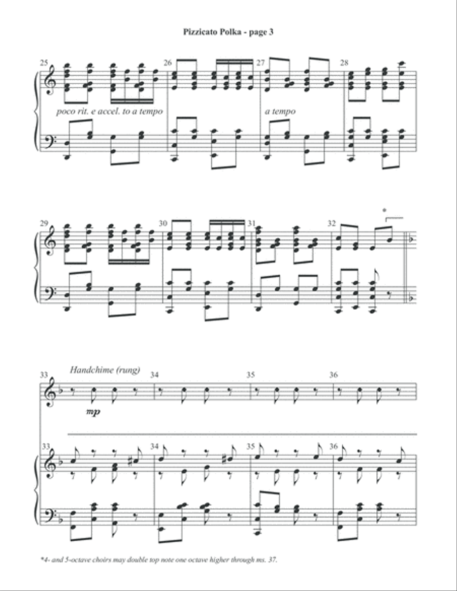 Pizzicato Polka (Digital Download) Handbell Choir scores gallery preview page 4