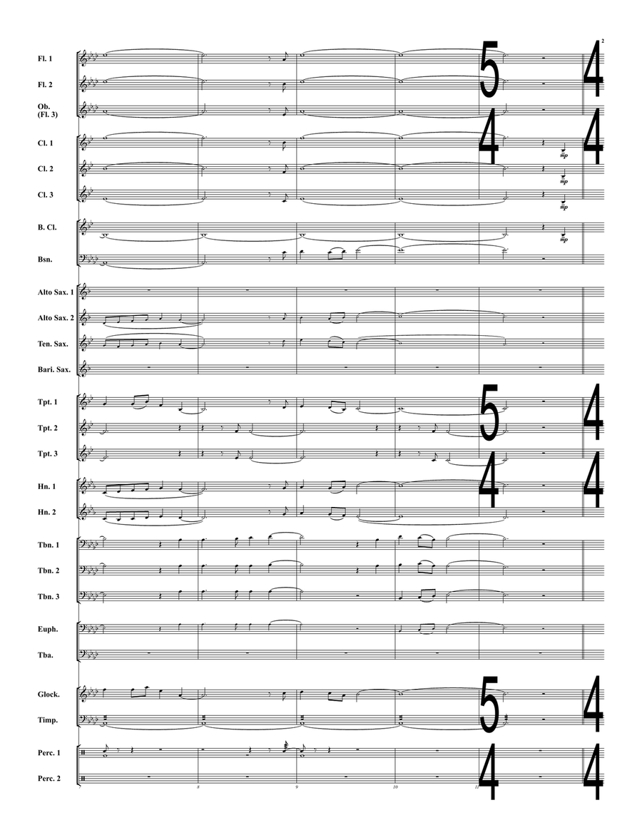 Eternal Father, Strong to Save Concert Band scores gallery preview page 3