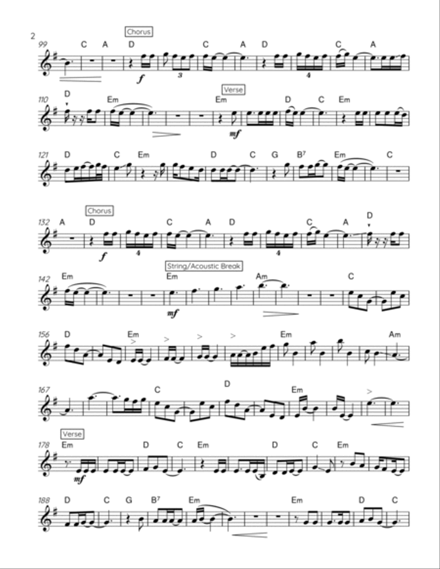 Nothing Else Matters Violin Solo scores gallery preview page 2
