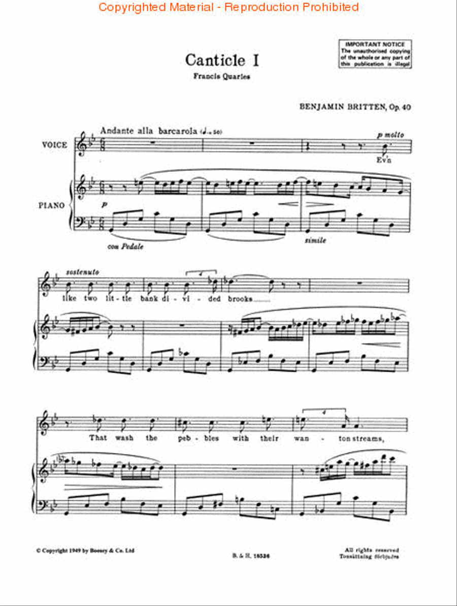 Canticle I, Op. 40 High Voice scores gallery preview page 2