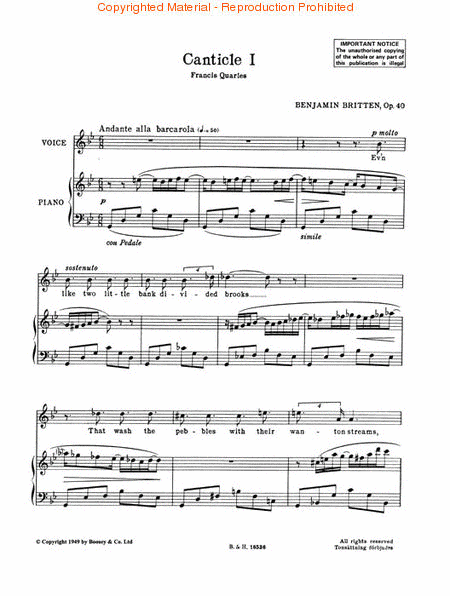 Canticle I, Op. 40