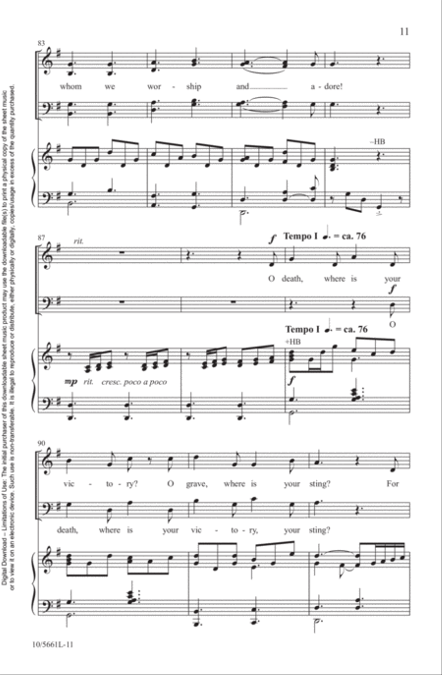 O Praise the Living King! 4-Part scores gallery preview page 11