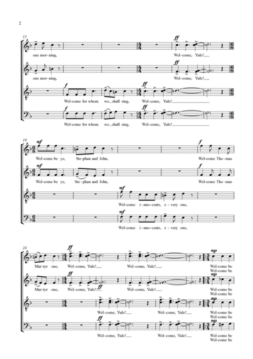Welcome, Yule! (for unaccompanied SATB choir) image number null