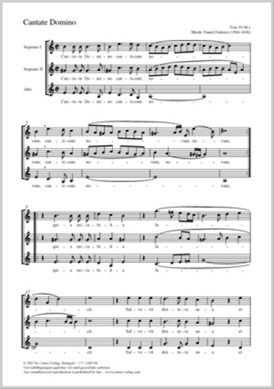 Cantate Domino (Singet dem Herrn) SSA scores gallery preview page 1