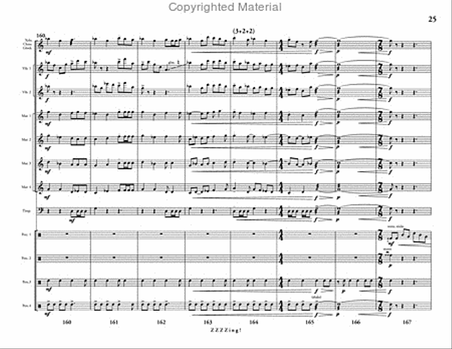 ZZZZing! ZZZZing! Percussion Ensemble scores gallery preview page 26