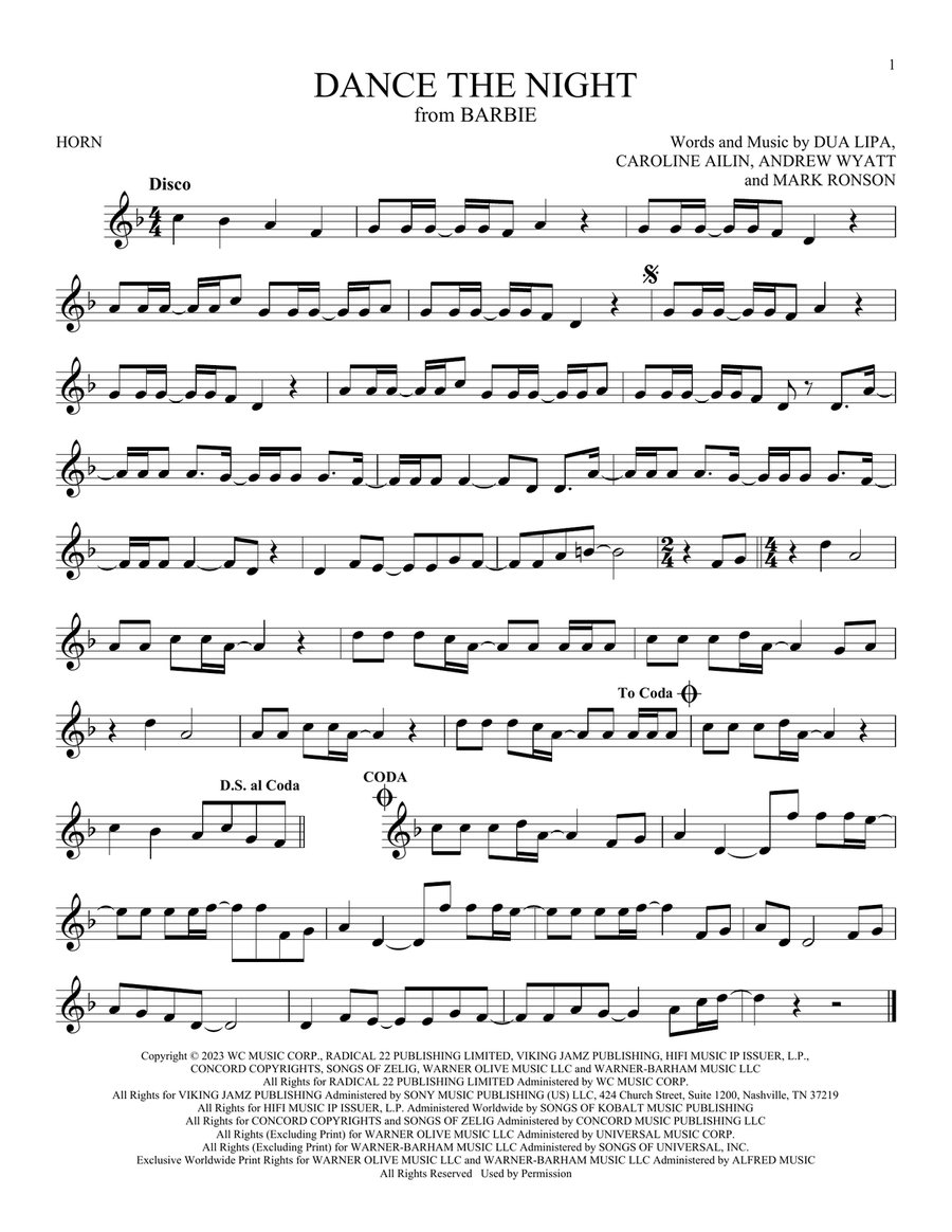 Dance The Night (from Barbie)
