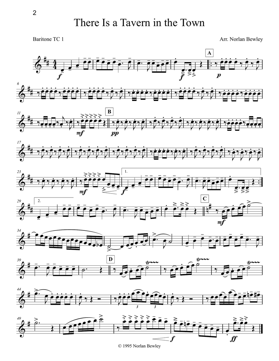 Octubafest Baritone 1 Treble Clef Part Book - Tuba/Euphonium Quartet Baritone Horn TC scores gallery preview page 4