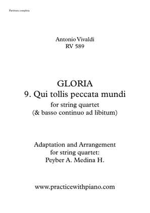 Vivaldi - RV 589, GLORIA - 9. Qui Tollis Peccata Mundi, for string quartet