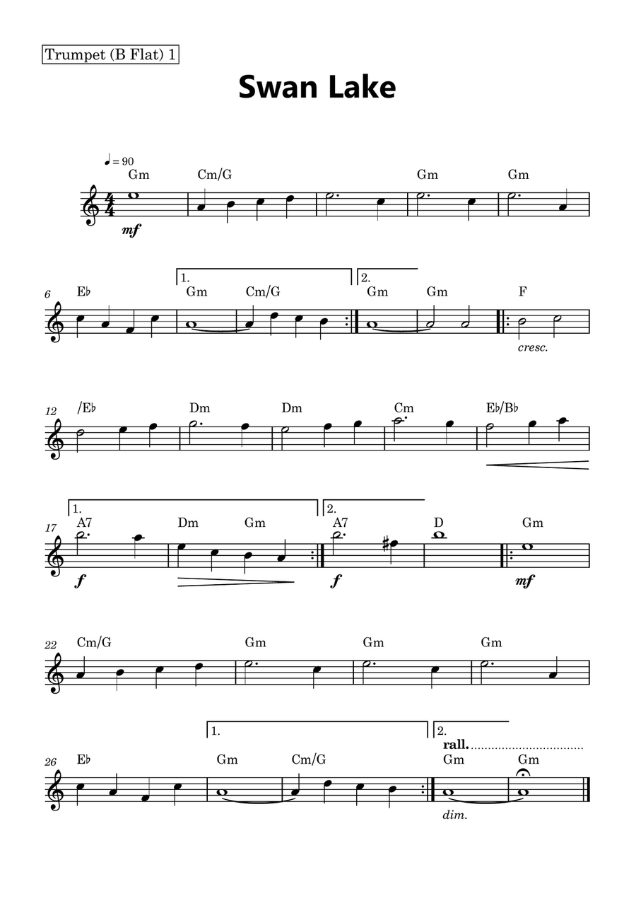 Swan Lake Brass Quintet scores gallery preview page 4