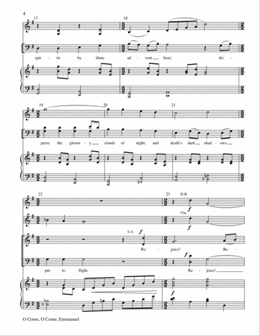 O Come, O Come, Emmanuel Handbell Choir scores gallery preview page 4