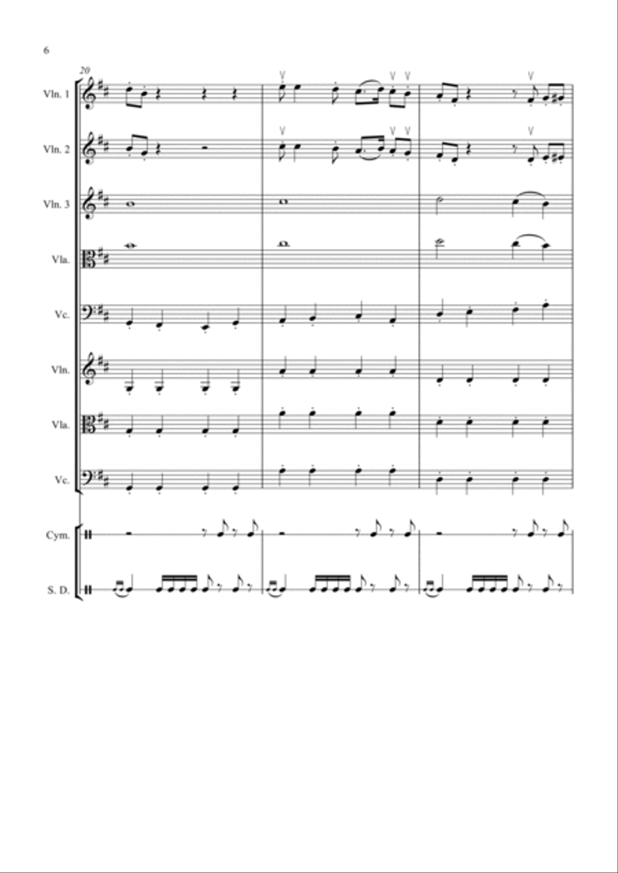 The Great Escape March The Great Escape March String Trio scores gallery preview page 6