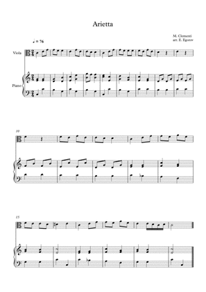 Arietta, Muzio Clementi, For Viola & Piano
