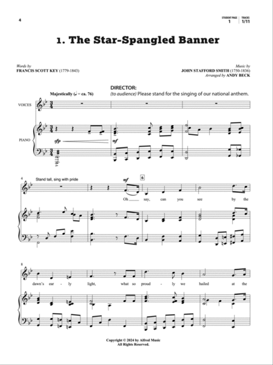 A Very Patriotic Pageant! Classroom Materials scores gallery preview page 4