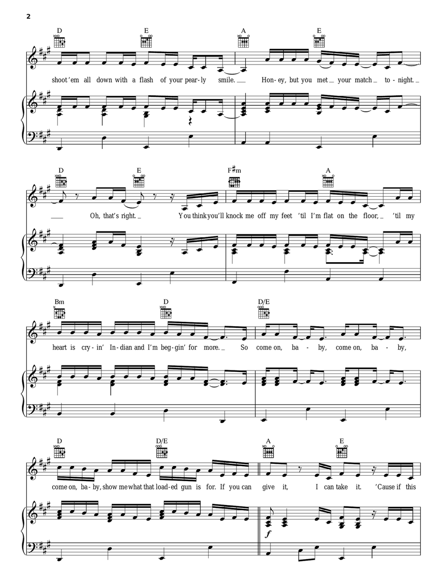 Just Like Jesse James Piano, Vocal, Guitar scores gallery preview page 2