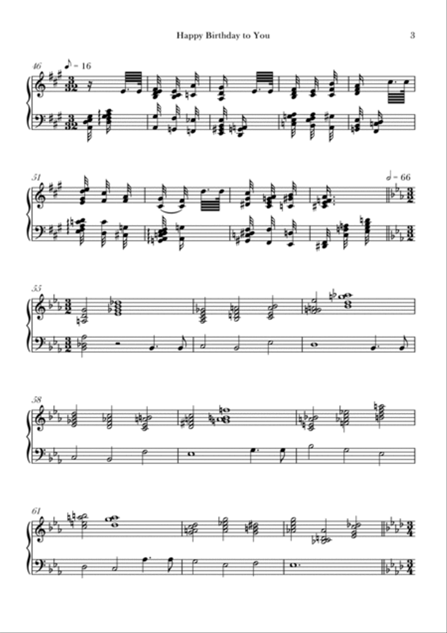 happy birthday to you Piano Method scores gallery preview page 3
