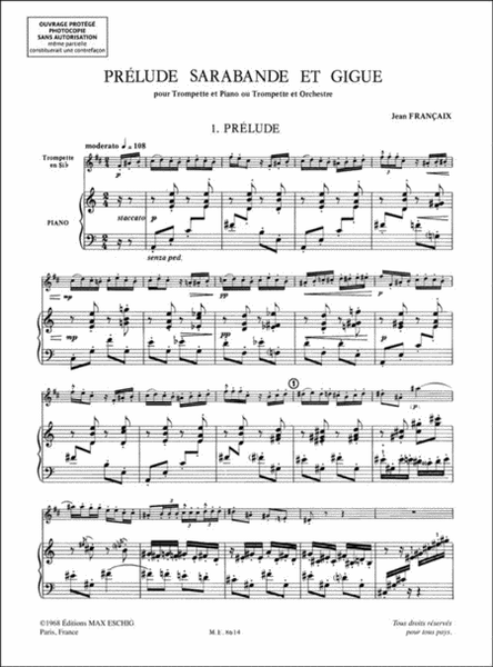 Prelude Sarabande Giguetrp-Piano