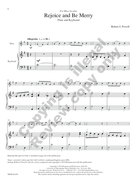 Rejoice and Be Merry: Traditional English Carols for Flute and Keyboard image number null