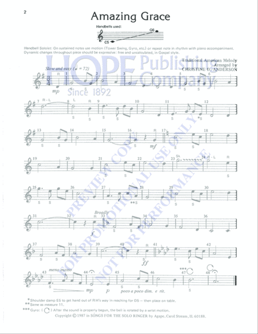 Songs for the Solo Ringer, Vol. 1 Percussion scores gallery preview page 6