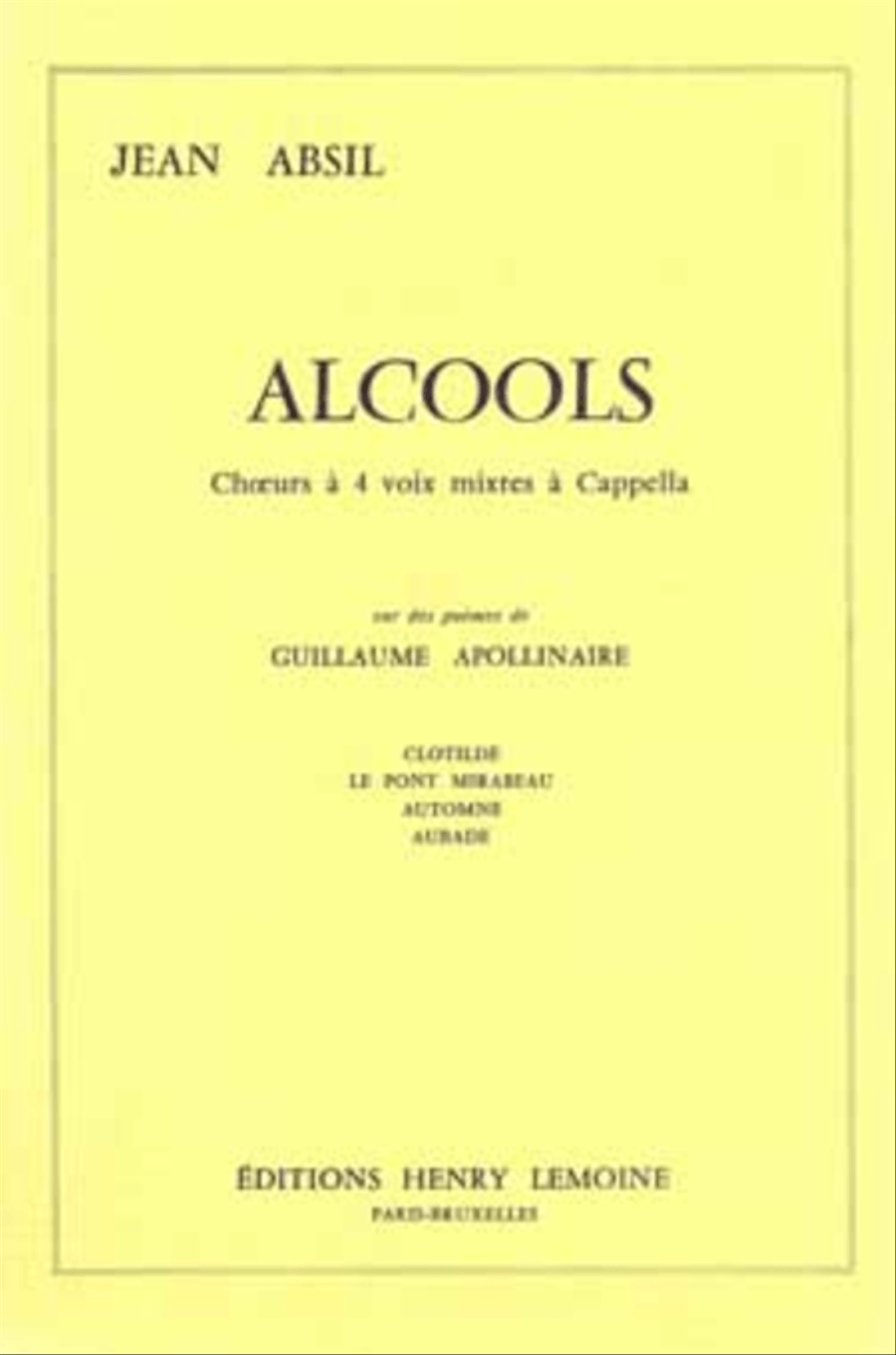 Alcools Op. 43 Choir scores gallery preview page 1