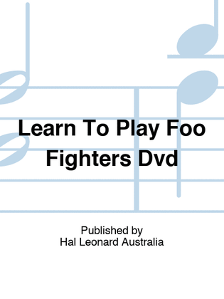 Learn To Play Foo Fighters Dvd