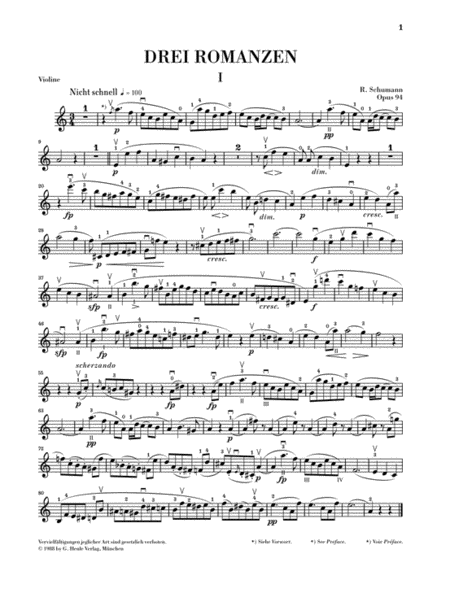 3 Romances for Oboe and Piano Op. 94