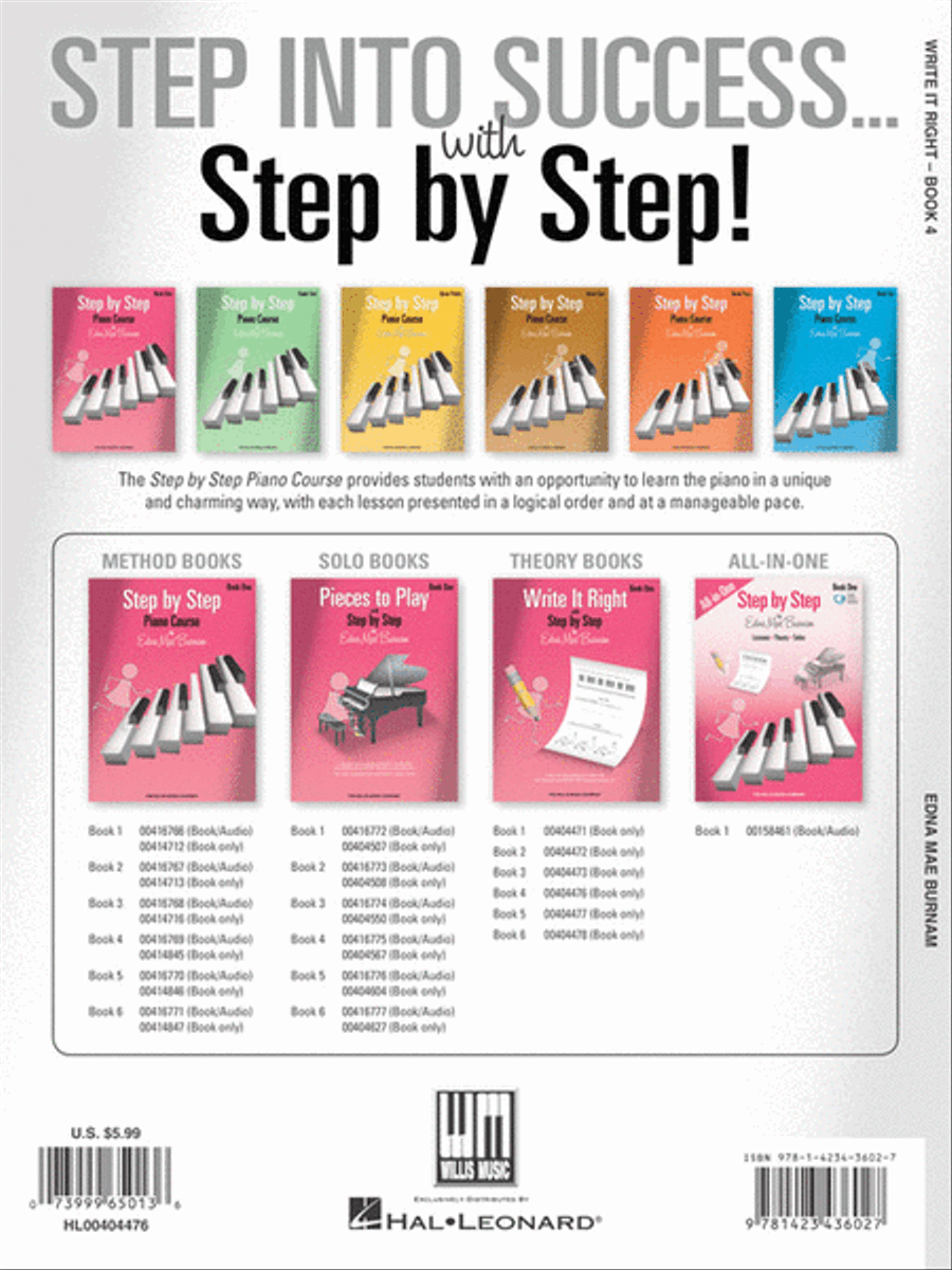 Write It Right – Book 4 Piano Method scores gallery preview page 7
