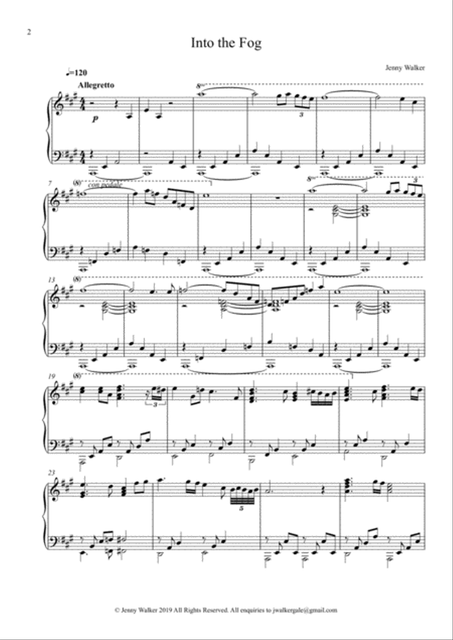 Syllan: 8 - Into the Fog (Piano) Piano Solo scores gallery preview page 2