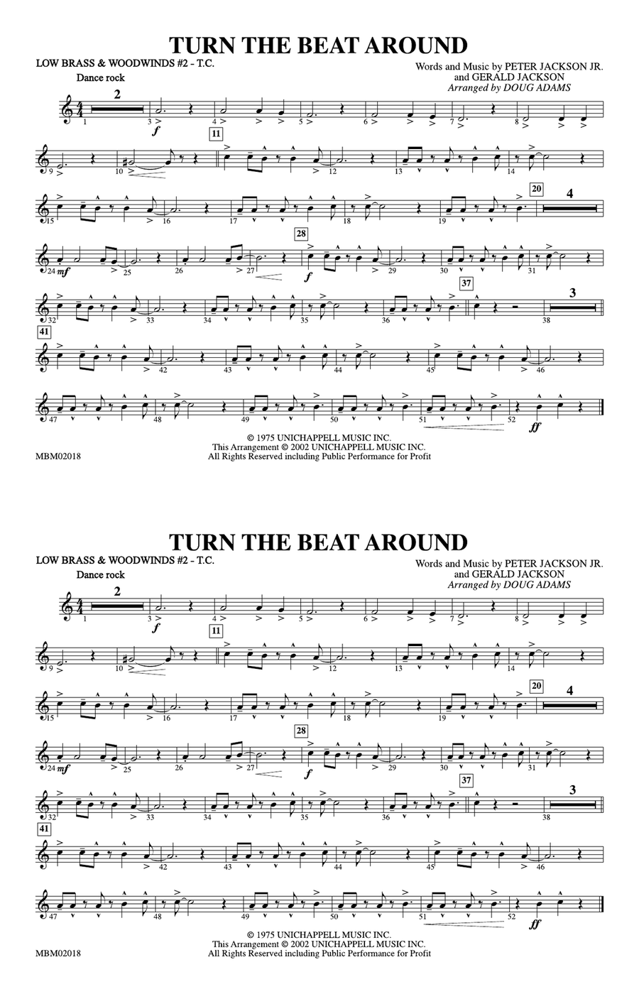 Turn the Beat Around: Low Brass & Woodwinds #2 - Treble Clef