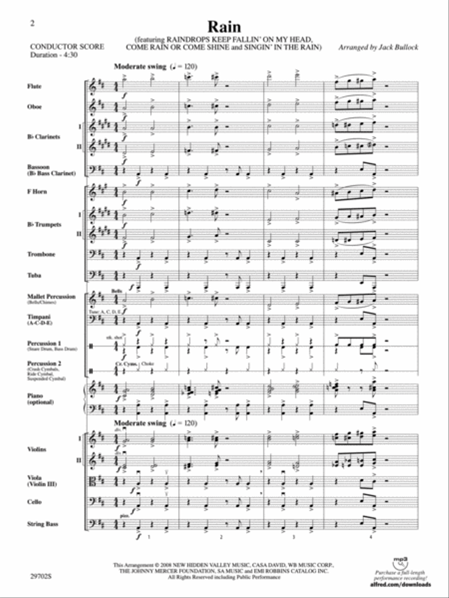 Rain Full Orchestra scores gallery preview page 2