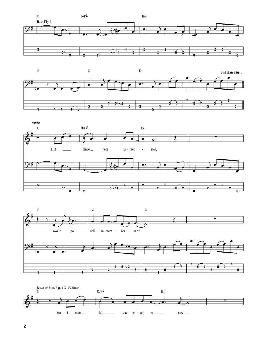 Free Bird Free Bird Bass Guitar Tablature scores gallery preview page 2