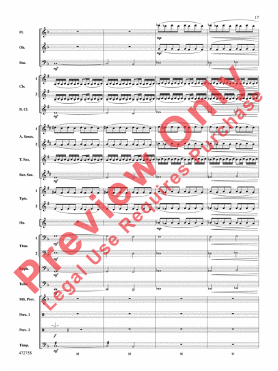 Power the Earth Concert Band scores gallery preview page 18