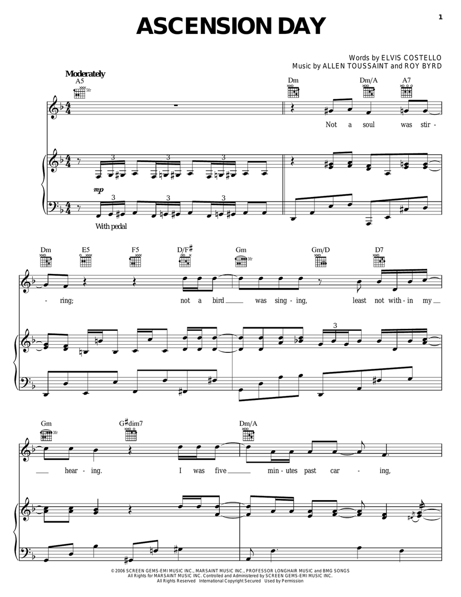 Ascension Day Piano, Vocal, Guitar scores gallery preview page 1