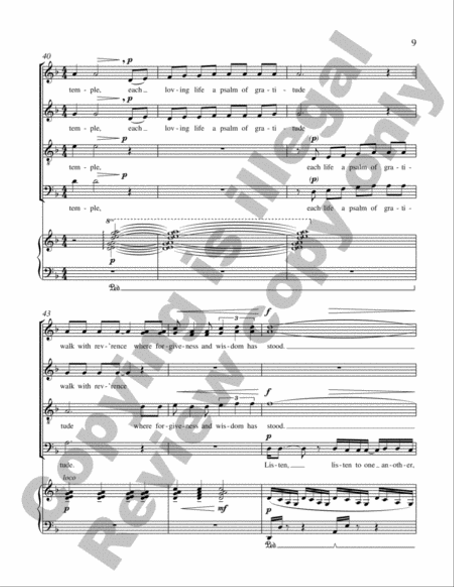 The Tree of Peace The Tree of Peace 4-Part scores gallery preview page 27