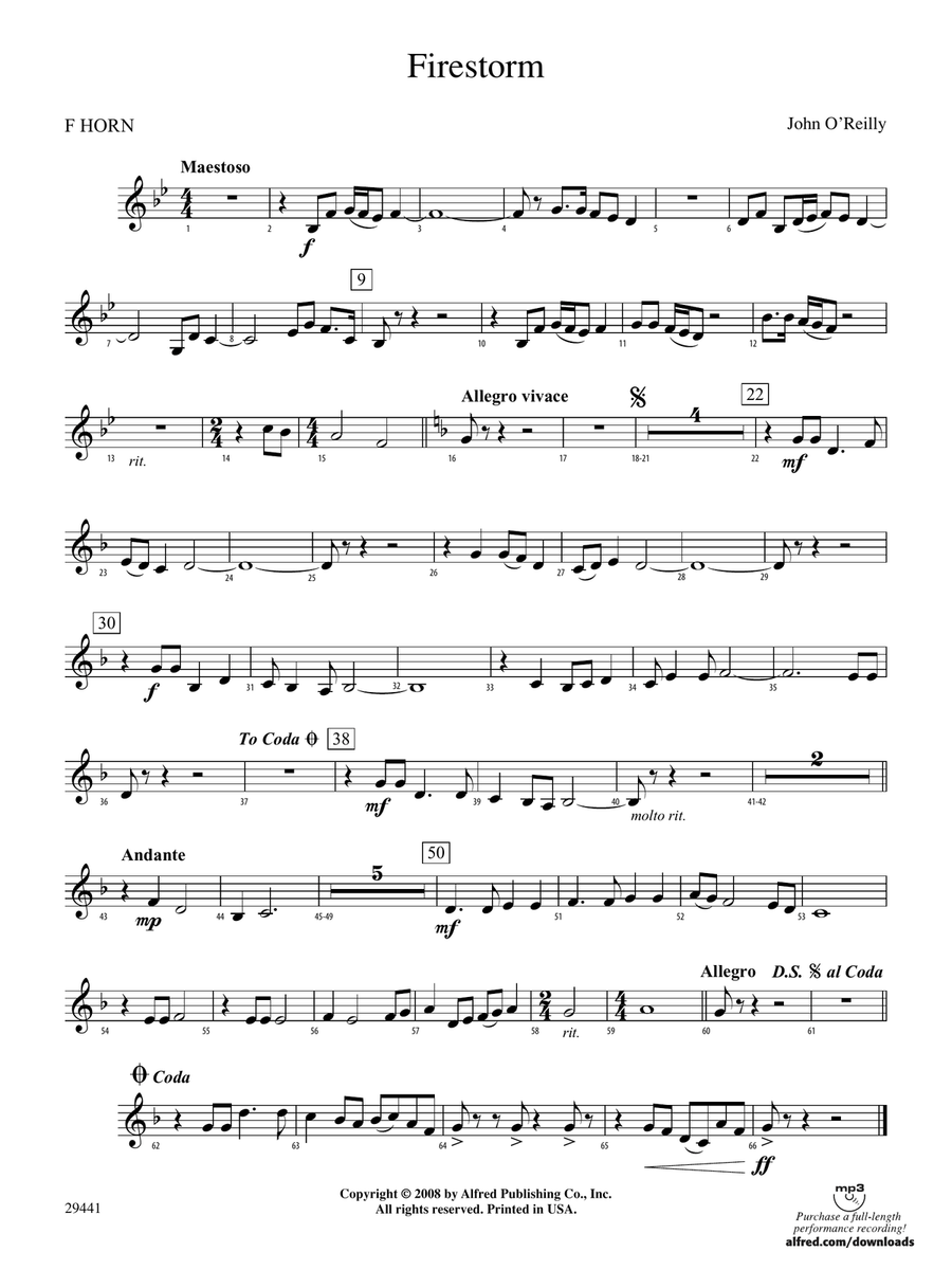Firestorm: 1st F Horn