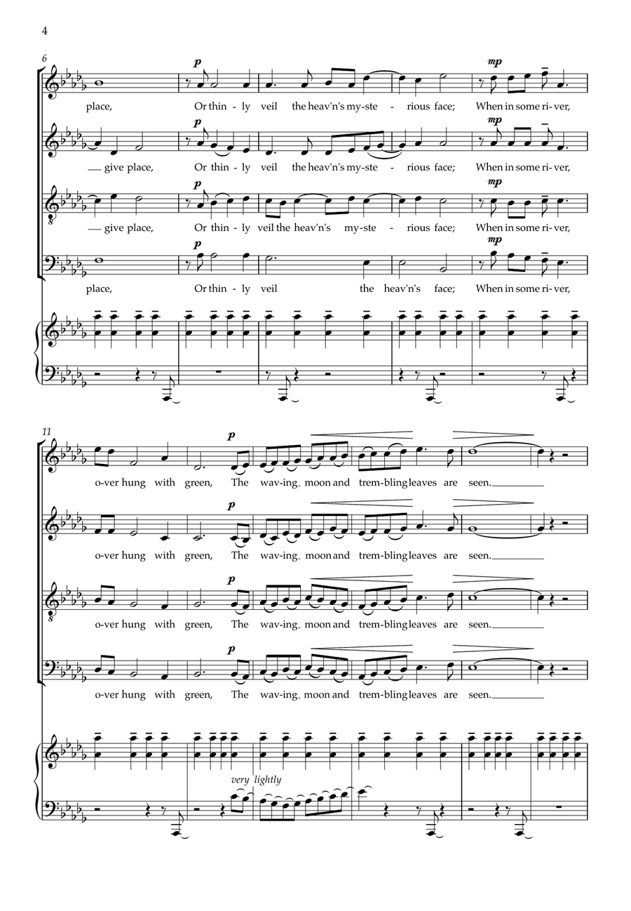 In Such A Night (SATB and piano) 4-Part scores gallery preview page 4