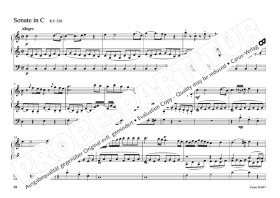 17 Church sonatas Organ Solo scores gallery preview page 89