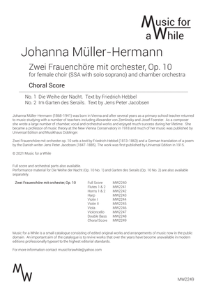 Johanna Müller-Hermann - Zwei Frauenchöre mit orchester, Op. 10 for female choir and chamber orch