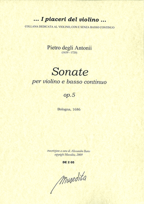 Book cover for Sonate op.5 (Bologna, 1686)