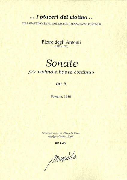 Sonate op.5 (Bologna, 1686)