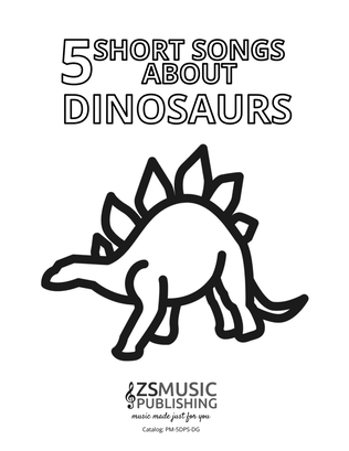 Book cover for 5 Short Songs About Dinosaurs