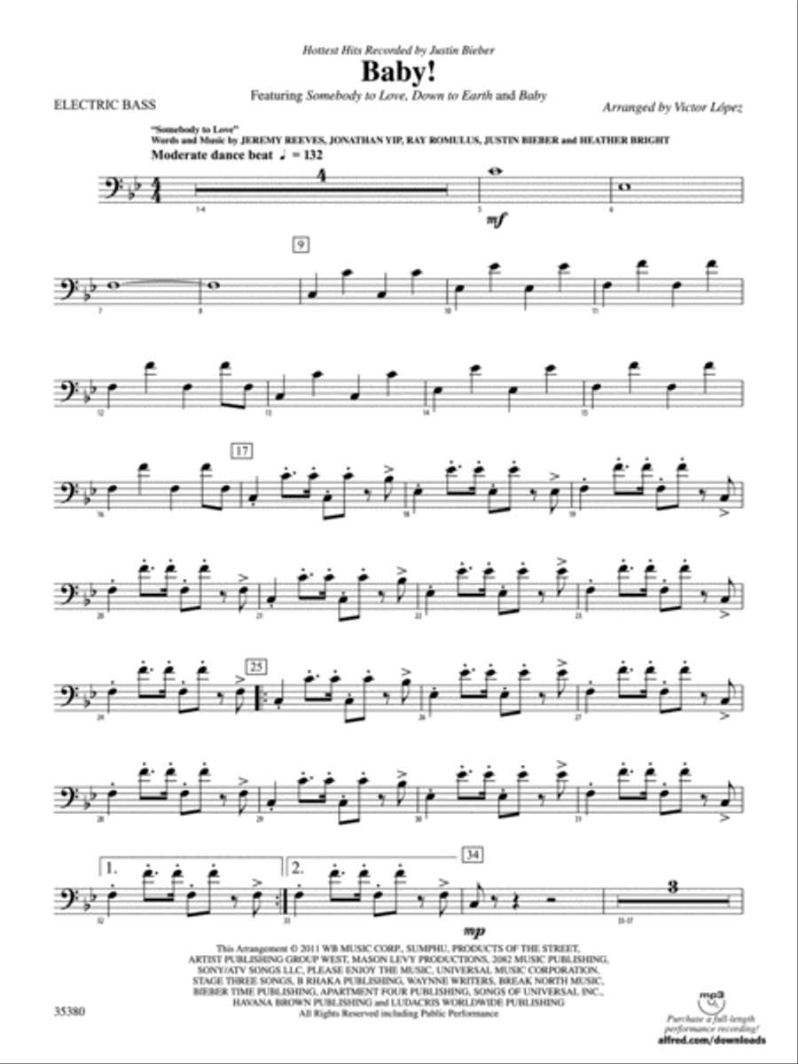 Baby!: String Bass Baby!: String Bass Concert Band scores gallery preview page 1