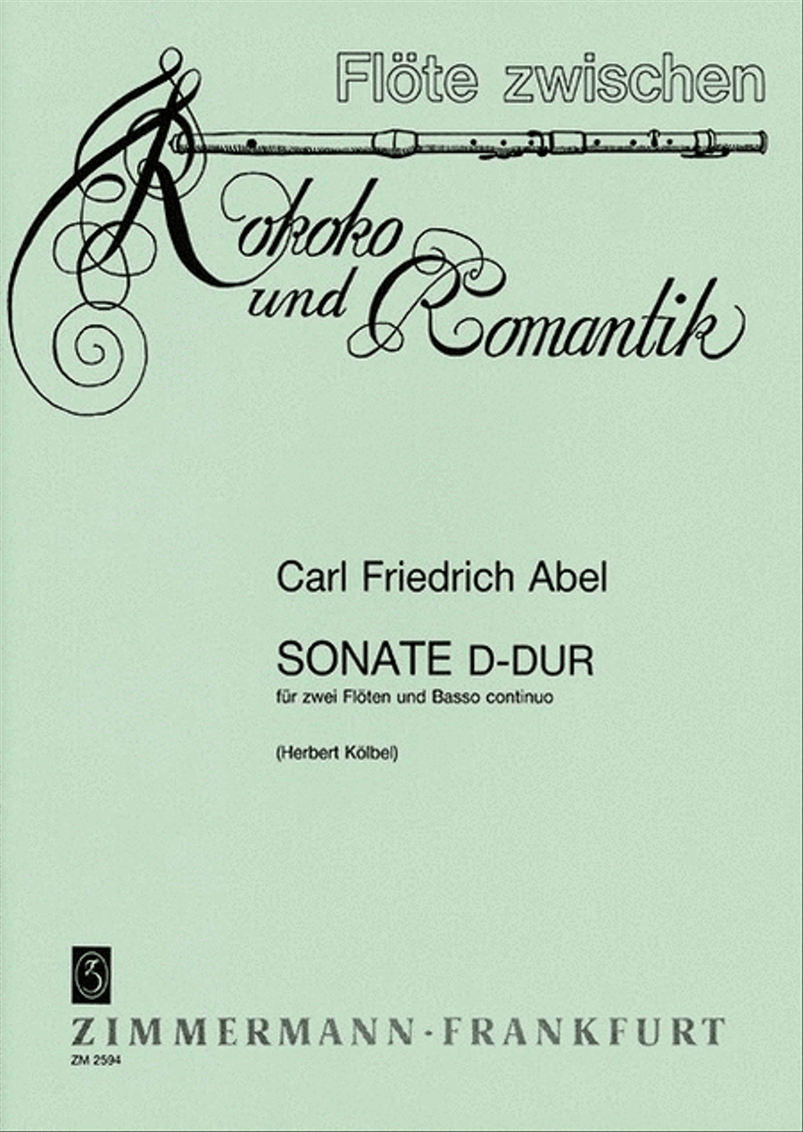 Sonata No. 2 D major Flute Duet scores gallery preview page 1