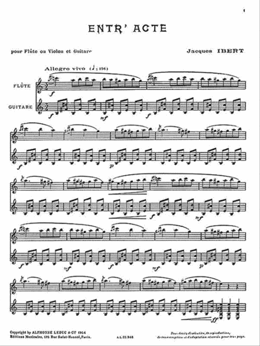 Entr'acte Flute scores gallery preview page 2
