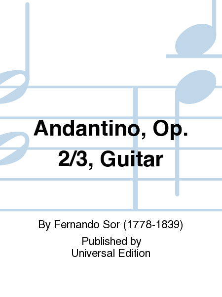 Andantino, Op. 2/3, Guitar