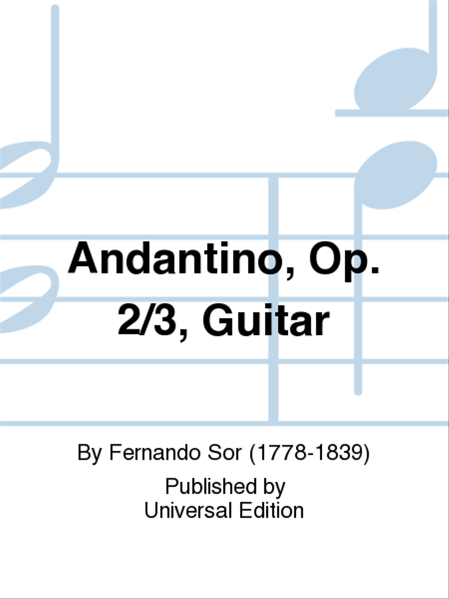 Andantino, Op. 2/3, Guitar School and Community scores gallery preview page 1