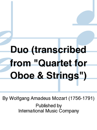 Book cover for Duo (Transcribed From Quartet For Oboe & Strings)