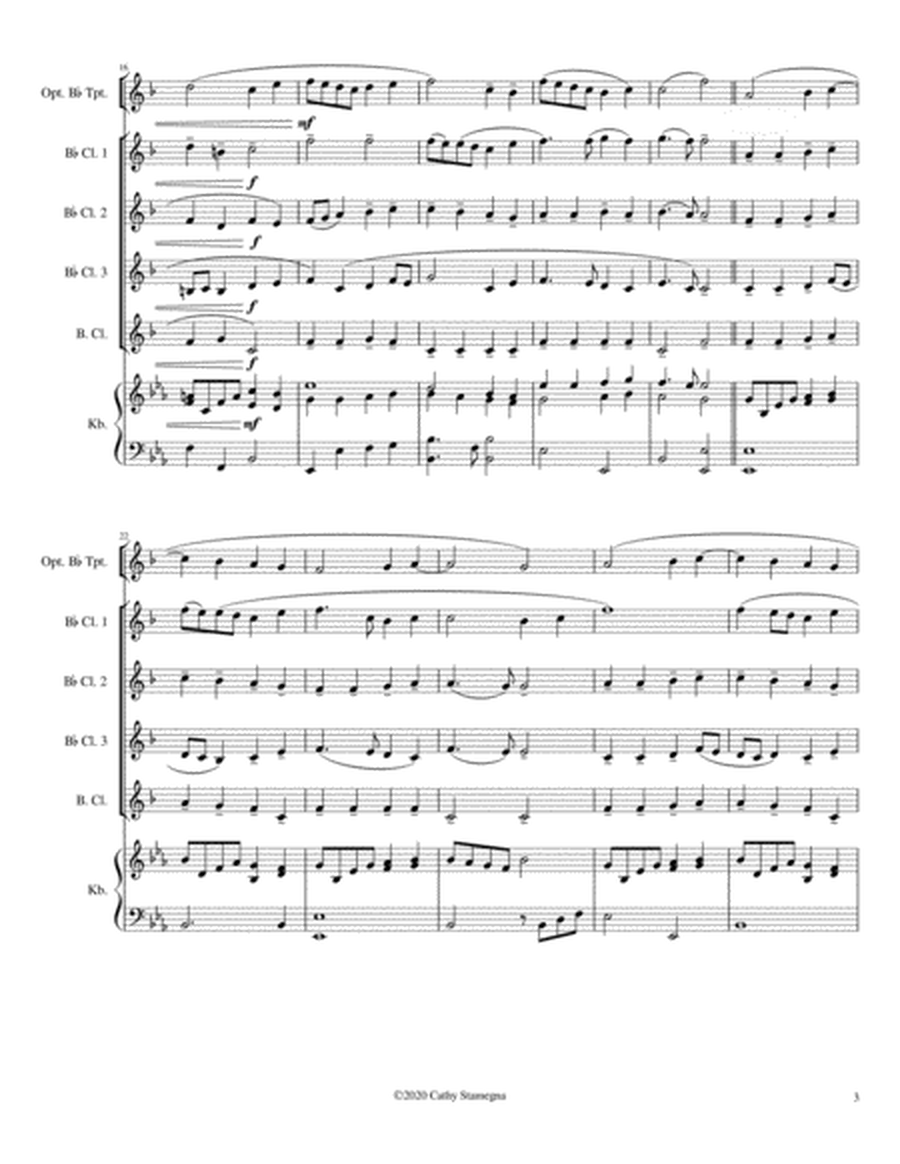 Alleluia! Alleluia! (Ode to Joy) - Clarinet Quartet (Three Bb Clarinets, Bass Clarinet), Acc. image number null